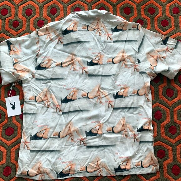 NWT Playboy x PacSun The Sanctuary Camp Button-up Shirt Men's size LARGE - Picture 5 of 6